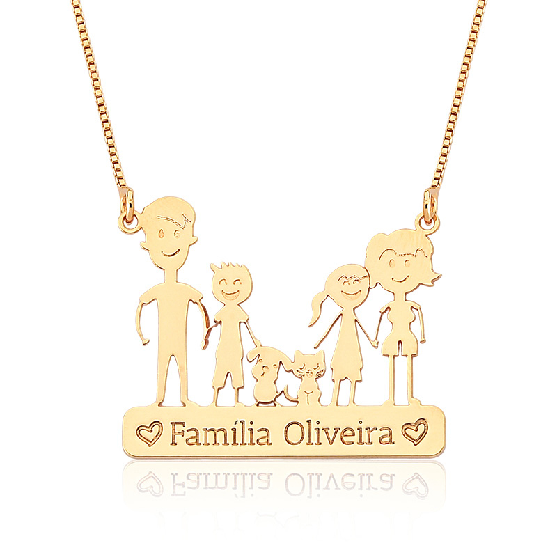 Colar Família Personalizado