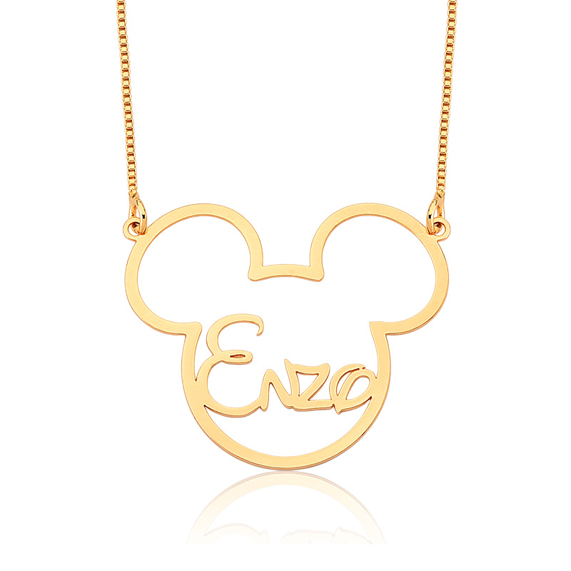 Colar Personalizado Mickey Com Nome